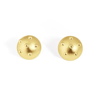 Unique Textured Silver Stud Earrings – Contemporary Chic Fashion Accessory