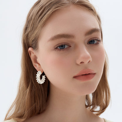 Exaggerated Spiral Gold-Plated Hoops – Lightweight Electroformed Earrings
