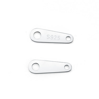 Simple geometry S925 silver connector pendant for DIY necklaces and bracelets