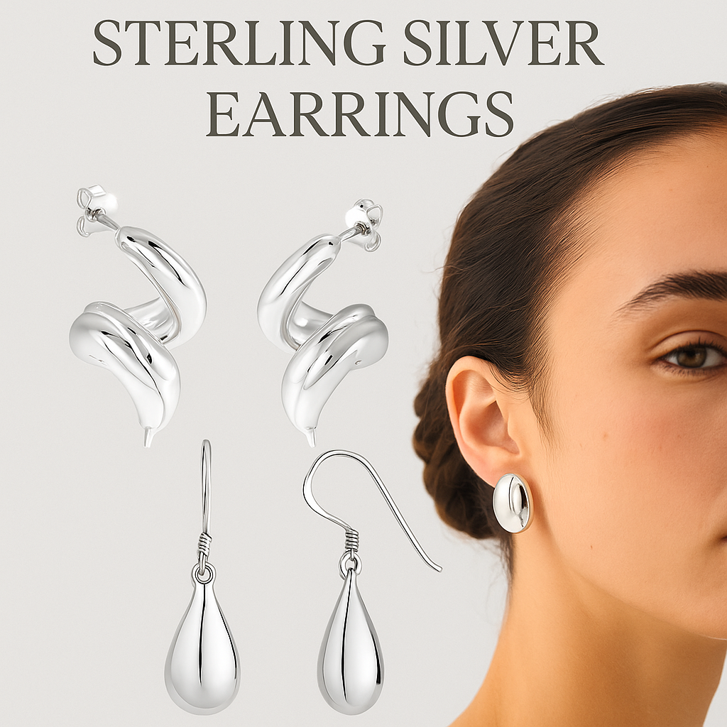 Sterling Silver Earrings Promotional Banner
