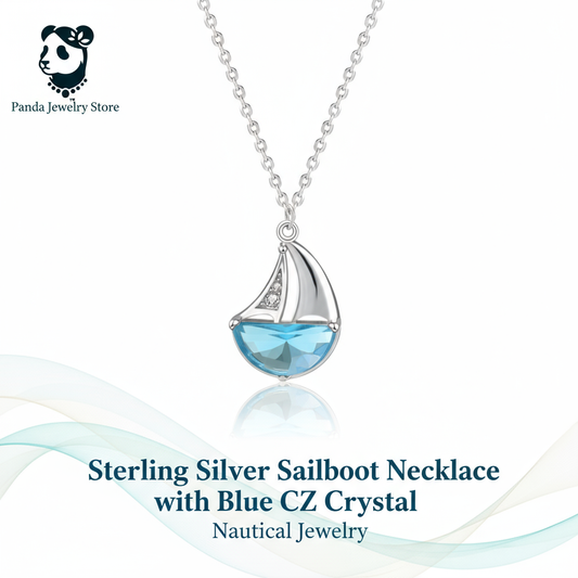 Sterling Silver Sailboat Necklace Banner